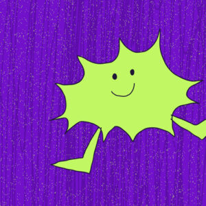 Ilustración de una chispa animada